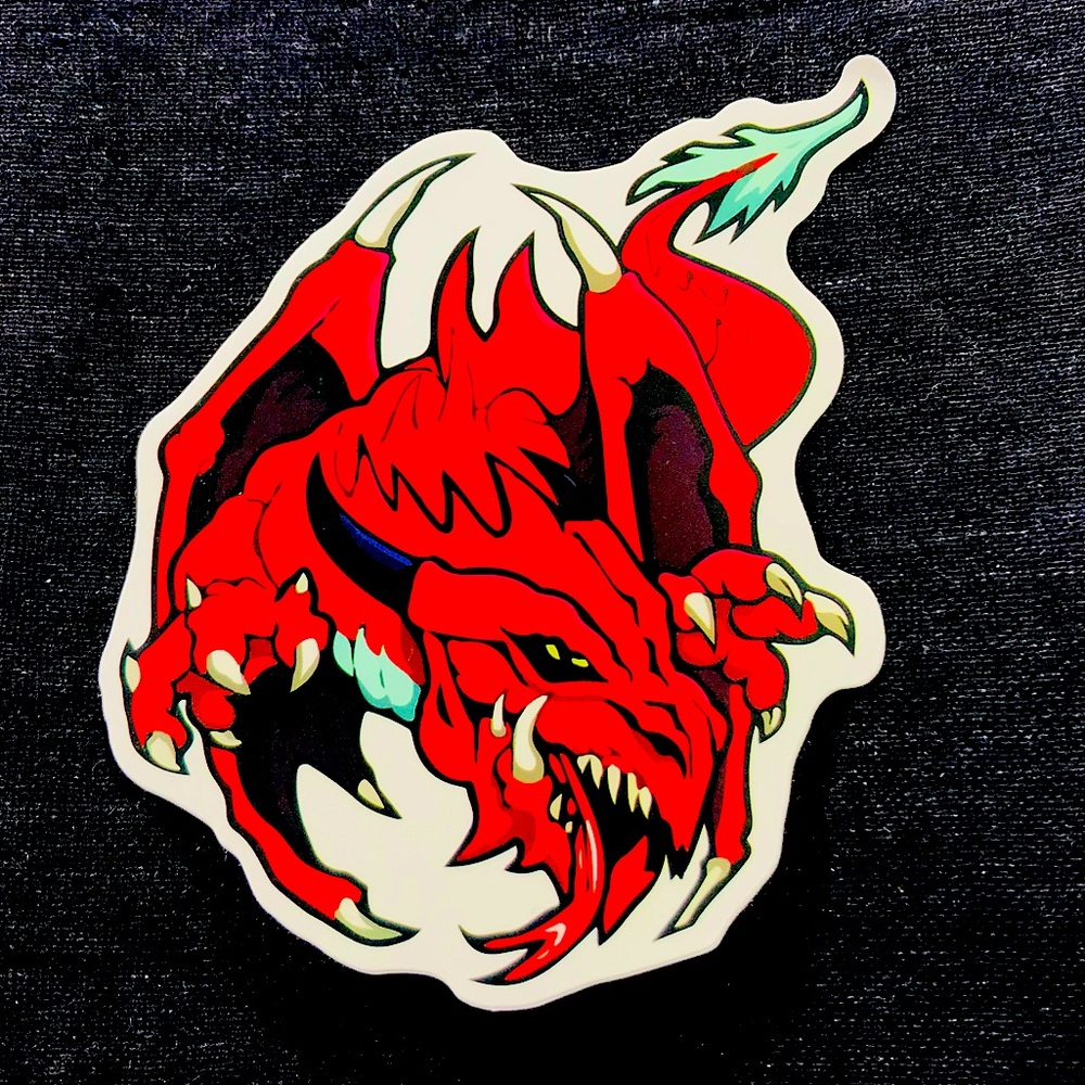Dragon’s Fury Single Decor Accent Waterproof Sticker